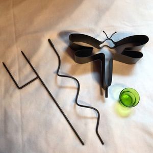 PartyLite Metal Dragonfly Votive Spike